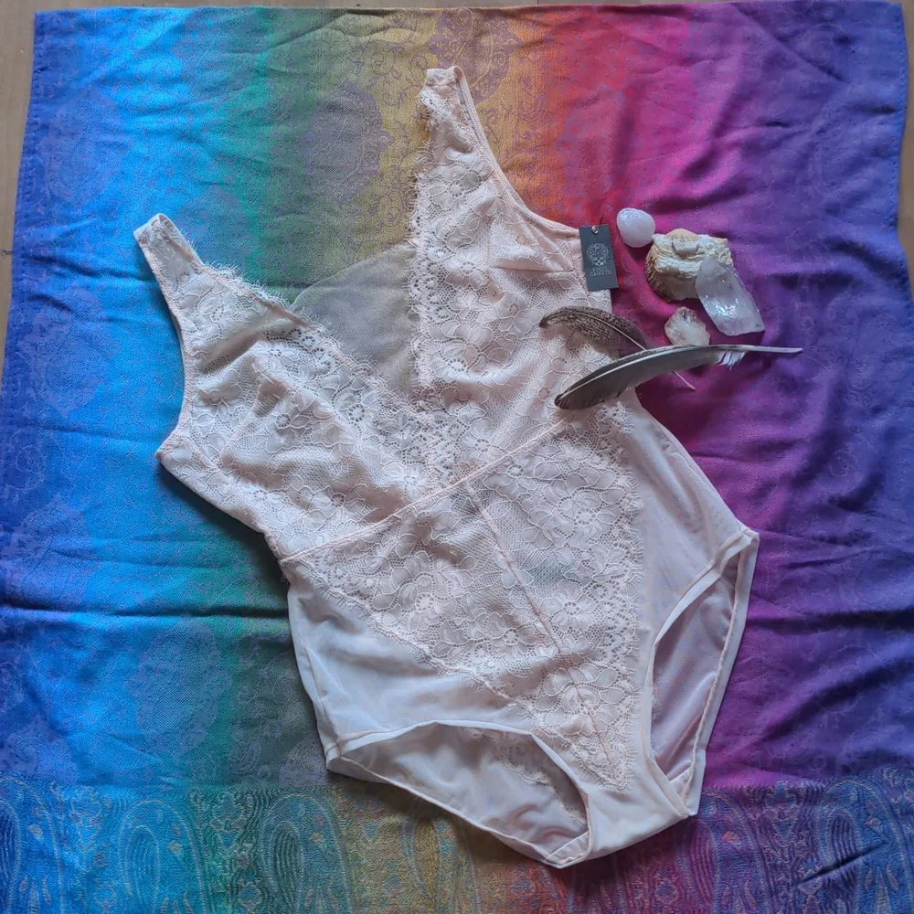 Vince Camuto Sheet Sexy Lace Bodysuit Small - Picture 1 of 4